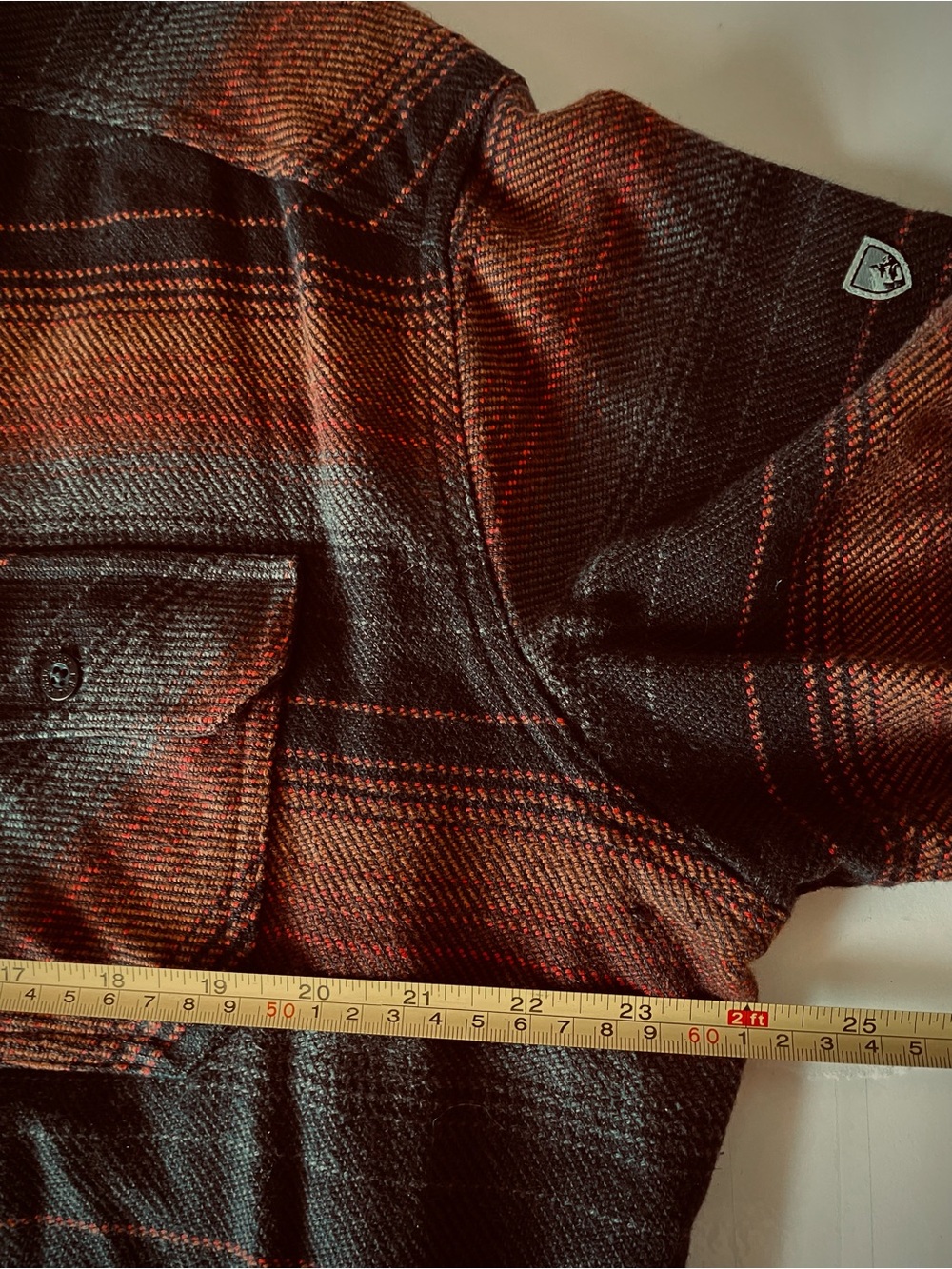Kuhl Heavy Flannel Disordr Shirt Jacket Stripe Outdoor Work Shacket Utility XL - Picture 7 of 8